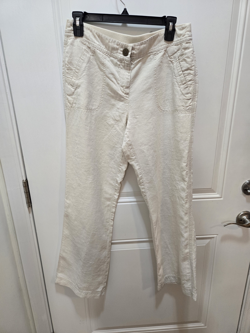 Chico's Creamy Ivory Wide-Leg Track Pants
